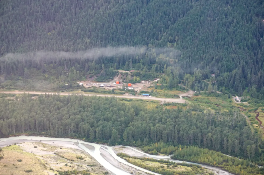 an aerial view of a mining project