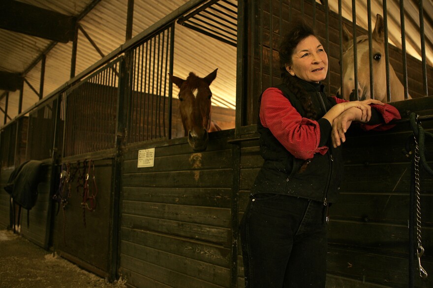 Gail Ruffu photographed at a horse boarding barn near her home in Los Angeles in 2007.