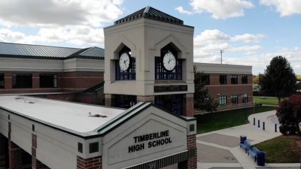 An overhead shot of Timberline Highschool