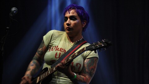 Nina Diaz, lead singer and guitarist of Girl in a Coma.