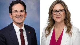 Michigan Rep. Jason Morgan and his Republican challenger, Miriam Corvino.