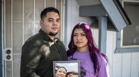Martin (left) and Miranda Basulto, who lost both of their parents to COVID, pose for a photo in front of their home in Coalinga on June 28, 2022. Miranda is eligible for a state bond given to kids who lost a caregiver (or both) because of COVID.