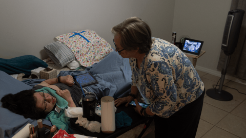 Sheryl Doiron’s daughter, a former public school teacher, is entirely dependent on her mother’s care since Amyotrophic Lateral Sclerosis left her unable to move or speak.
