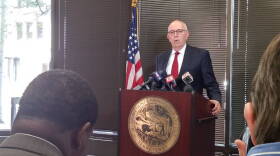 Marion County Prosecutor Terry Curry speaks to the press.