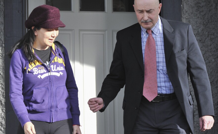 Huawei Chief Financial Officer Meng Wanzhou leaves her Vancouver home with security detail to appear in British Columbia Supreme Court, in Vancouver, on March 6.