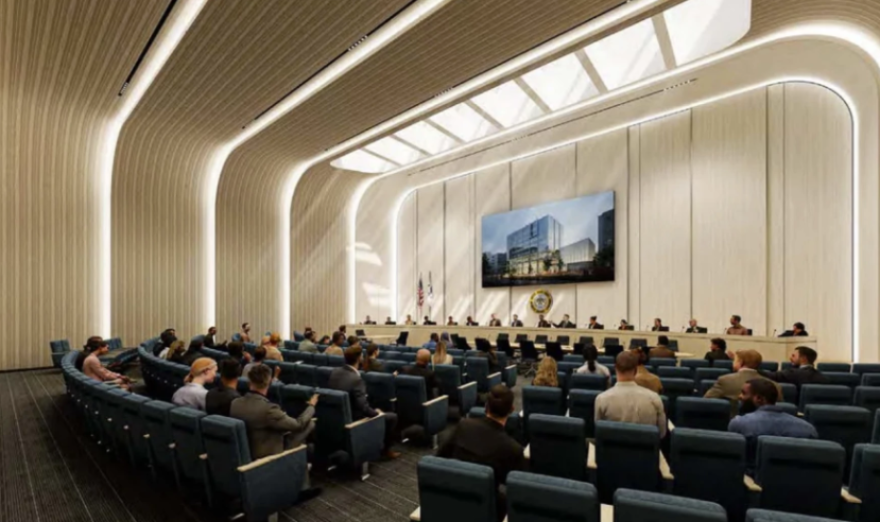 A rendering of the inside of council chambers proposed by the Lexington Opportunity Fund