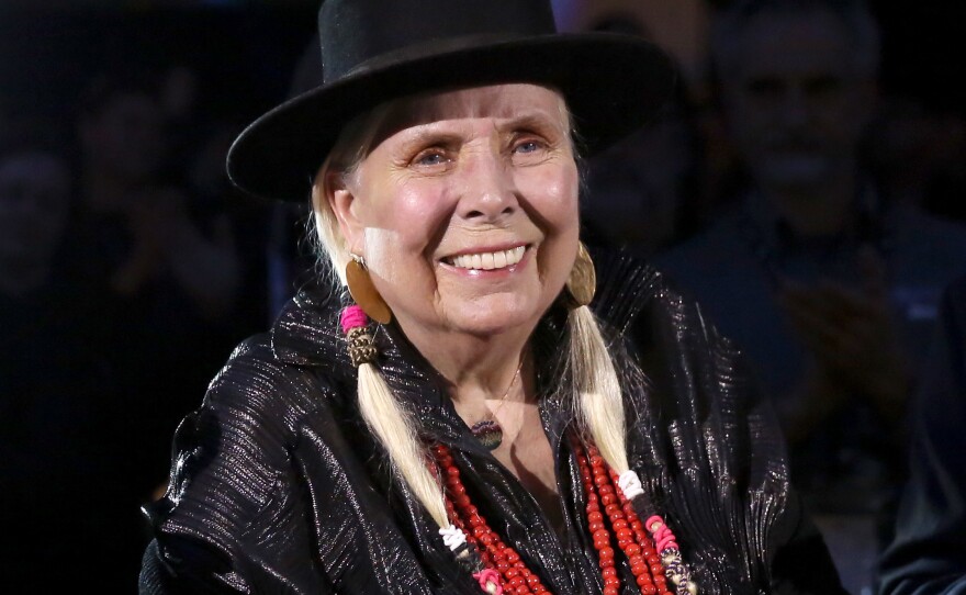 Joni Mitchell, pictured at the 2020 NAMM Show in Anaheim, California, is among the newest Kennedy Center honorees.