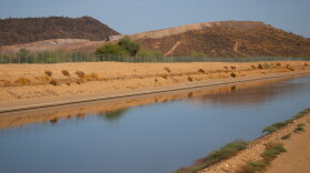 Water flows through the Central Arizona Project canal in north Phoenix on August 24, 2026.