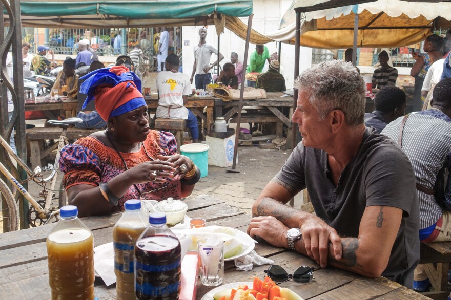 In 2016, NPR correspondent Ofeibea Quist-Arcton shared breakfast with Anthony Bourdain at Marché Kermel in Dakar, Senegal.