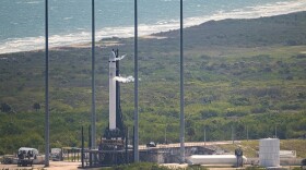 Image of Relativity Space's Terran 1 rocket on the pad during its second launch attempt.