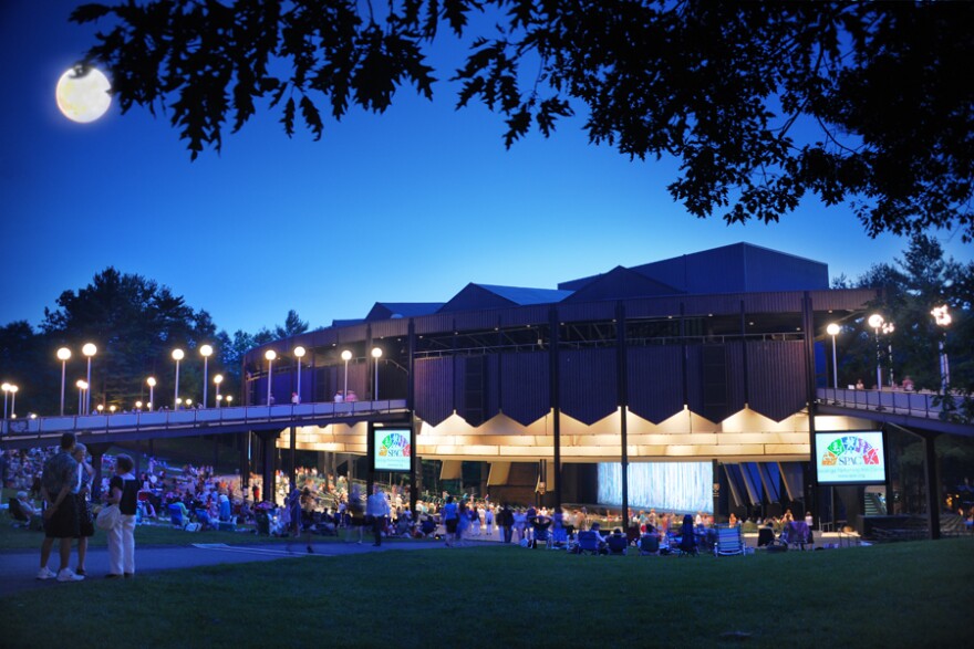 SPAC amphitheater at night