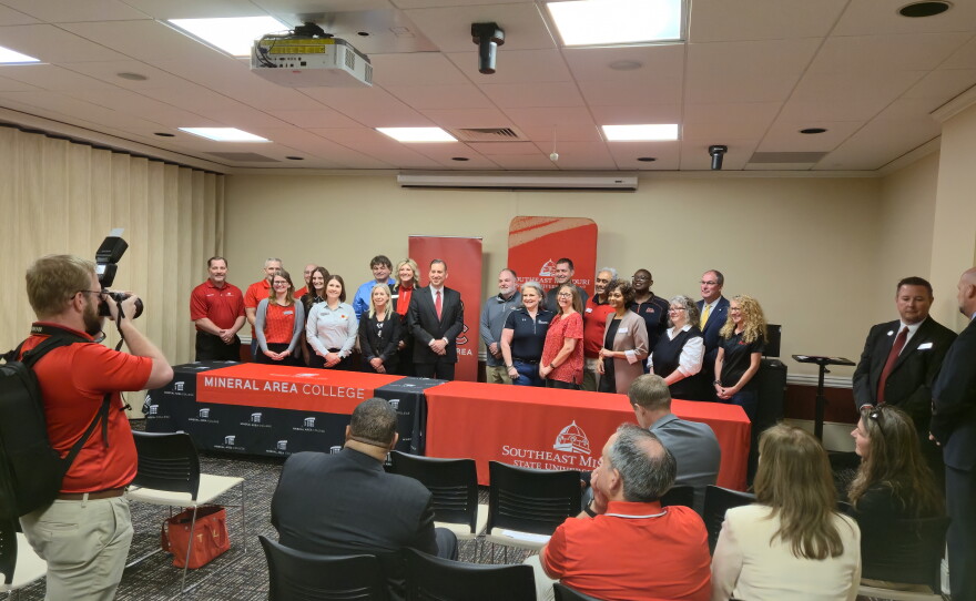 Mineral Area College and Southeast Missouri State University sign a Partnership Agreement giving students more access to educational and support services.
