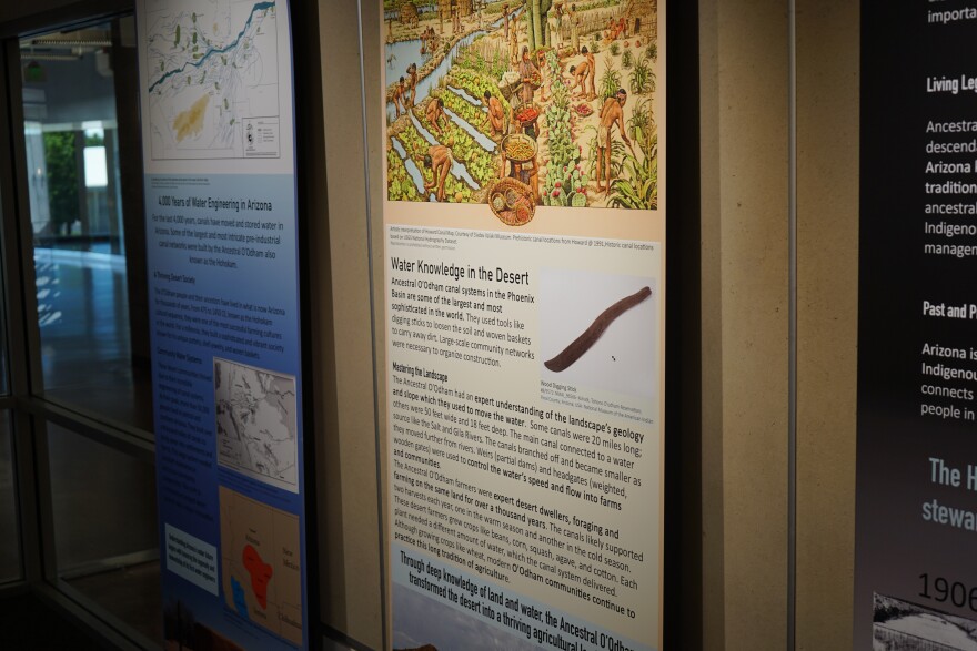 Panels at the exhibit in the NAU School of Communications Gallery in May 2026.