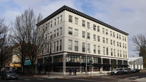 The historic Tiffany Building in downtown Eugene.