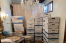 FILE - This image, contained in the indictment against former President Donald Trump, shows boxes of records stored in a bathroom and shower in the Lake Room at Trump's Mar-a-Lago estate in Palm Beach, Fla.