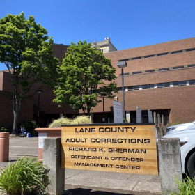 Front entrance of the Lane County Jail