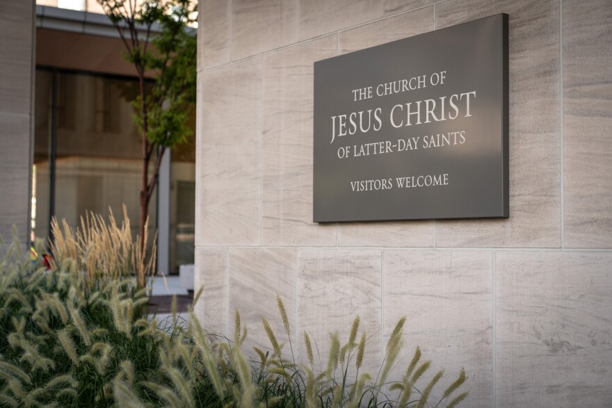 A Church of Jesus Christ of Latter-day Saints chapel along State Street in downtown Salt Lake City, Aug. 23, 2025.