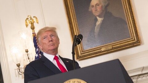 President Trump prepares on Monday to make a statement denouncing white supremacists who participated in the weekend violence in Charlottesville, Va.