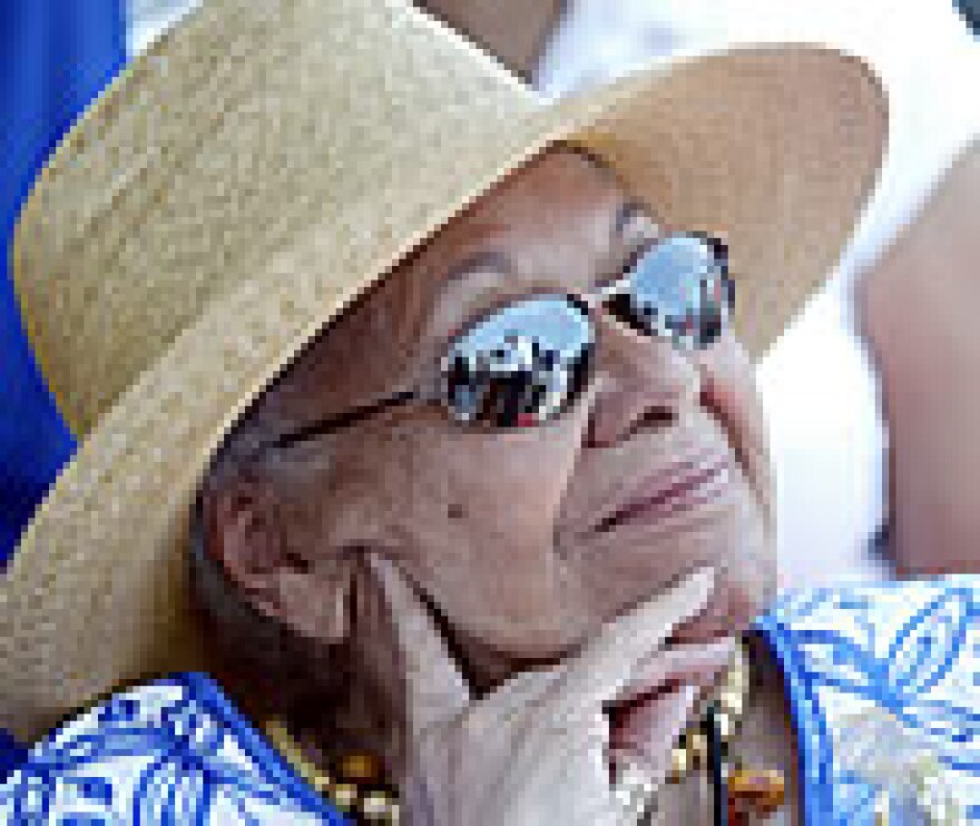 Katherine Dunham, at a ceremony in 2005 to mark the rehab of her house in East St. Louis (UPI photo/Bill Greenblatt)