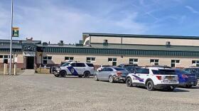 Alaska State Troopers helped Delta-Greely School District officials check for an explosive device Tuesday after they got a report that the district had received a bomb threat. Superintendent Shaun Streyle said the vague threat seemed non-credible, unlike an earlier threat the district got in May, when this photo was taken.