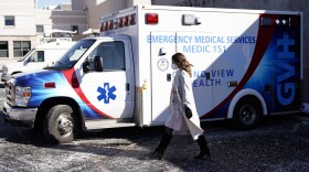 Acting Secretary of Health Keara Klinepeter walks from a news conference at Grandview Health in Sellersville, Pa., Monday, Jan. 24, 2022.