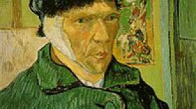 A self-portrait by Vincent van Gogh with a bandaged ear.