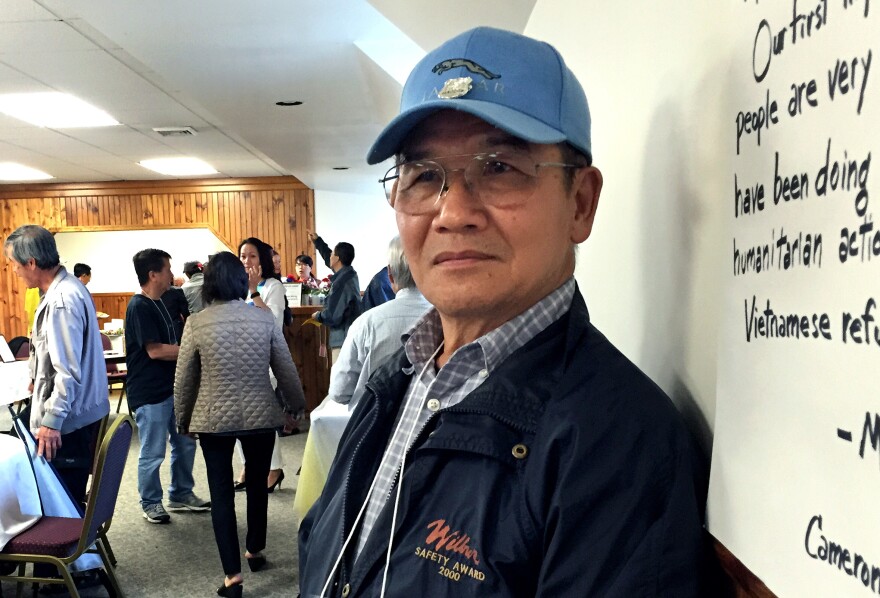Former South Vietnamese sailor Thang Nguyen, 65, came to the camp without any family members.