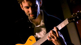 Julian Lage in the KNKX Studios in Seattle.