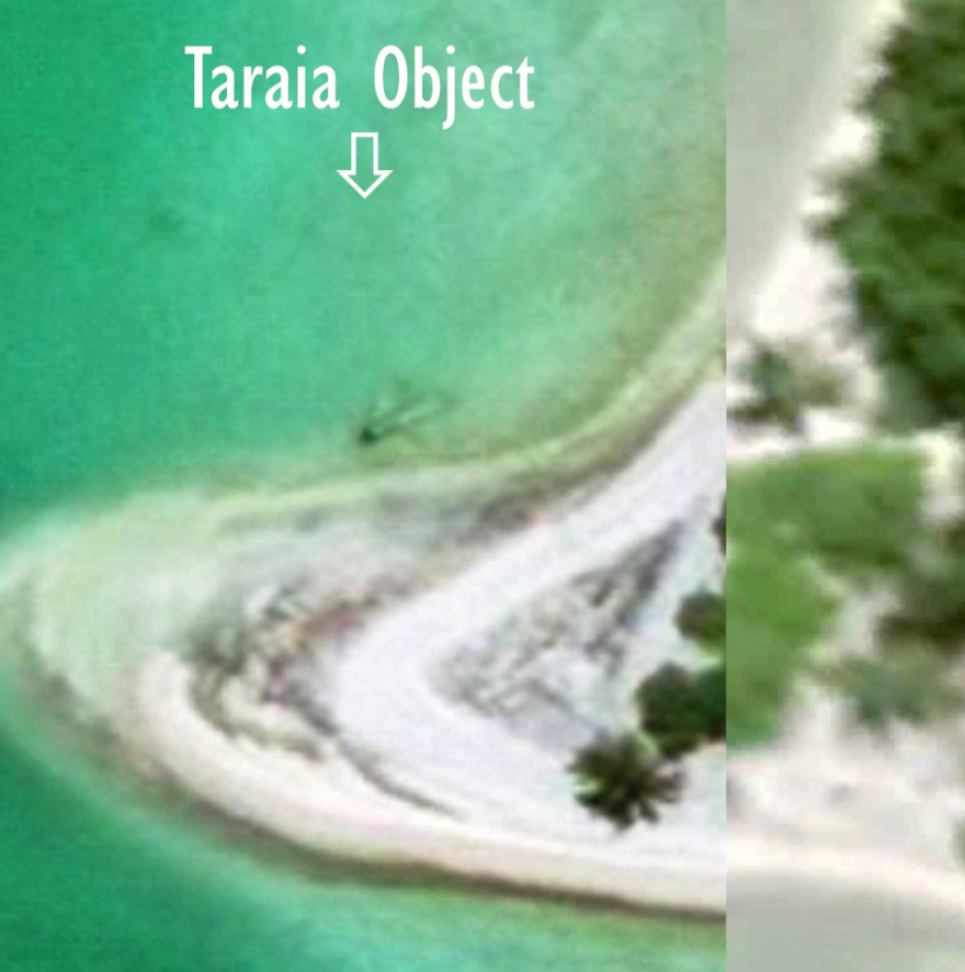 Satellite image of the Taraia Object