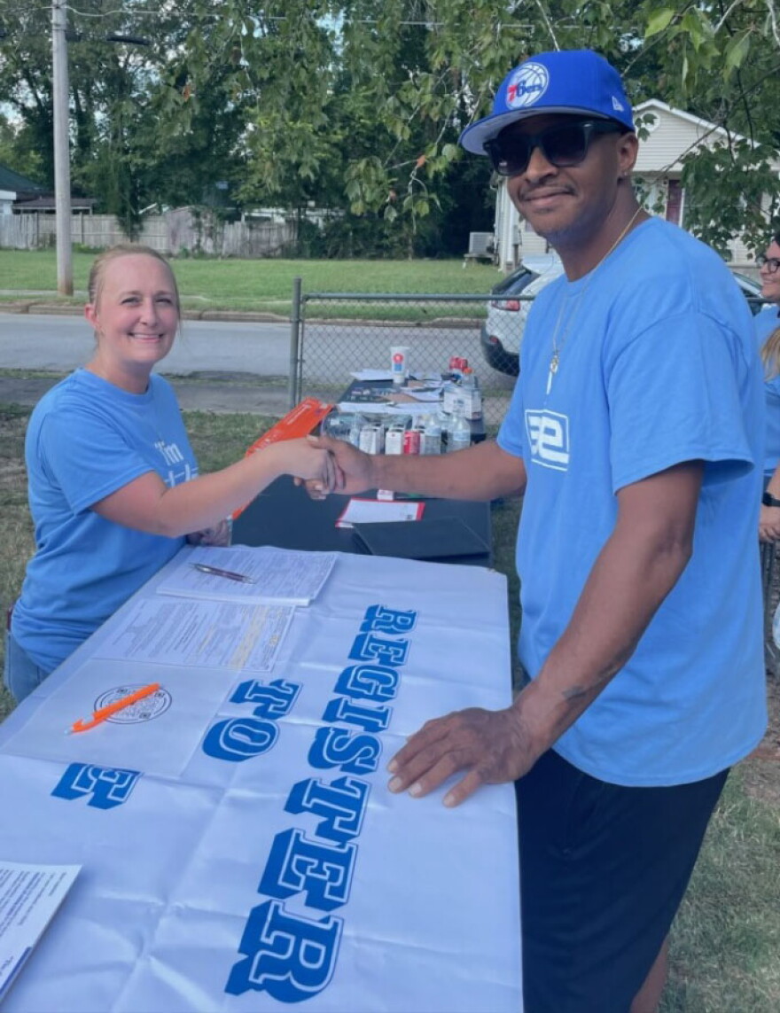 In September, Kenneth Williamson, a community organizer with the Kentucky Democracy Project, met with a Mayfield woman who'd learned her voting rights had been restored.