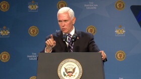 Vice President Mike Pence spoke to hundreds in Indianapolis at the American Legion's national convention.