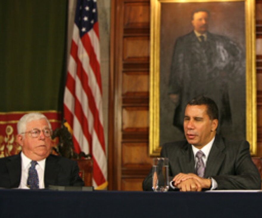 Lieutentant-Governor Richard Ravitch (left) and Governor David Paterson