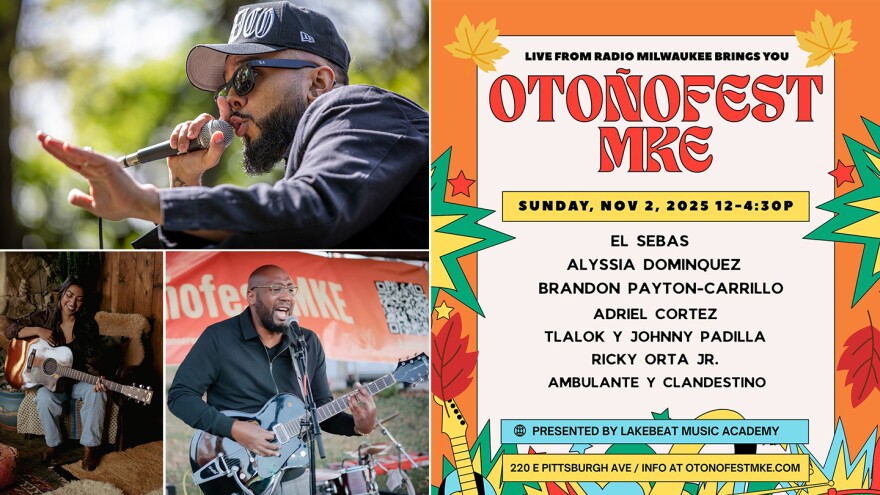(Clockwise from top) El Sebas, Brandon Payton-Carrillo and Alyssia Dominguez will play Otoñofest MKE this Sunday.