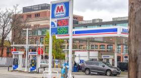 Unleaded gas is $4.09 per gallon at the Marathon station on Point Street in Providence on April 30, 2026. That’s 9 cents cheaper than the state’s average, according to a new online dashboard created by researchers at Brown University.