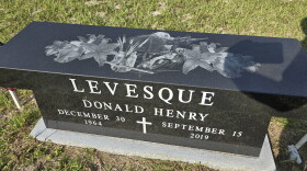 Memorials like that of Donald Levesque become part of DeLand history during Dr. Jenneffer Palupuka's Walk-With-A-Doc sessions.