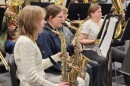 Northwest Area students practice in the band room this spring.