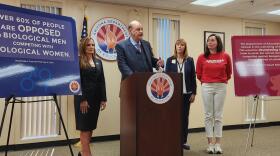 Arizona Superintendent of Public Instruction Tom Horne holds a press conference on Wednesday, May 24, 2023.