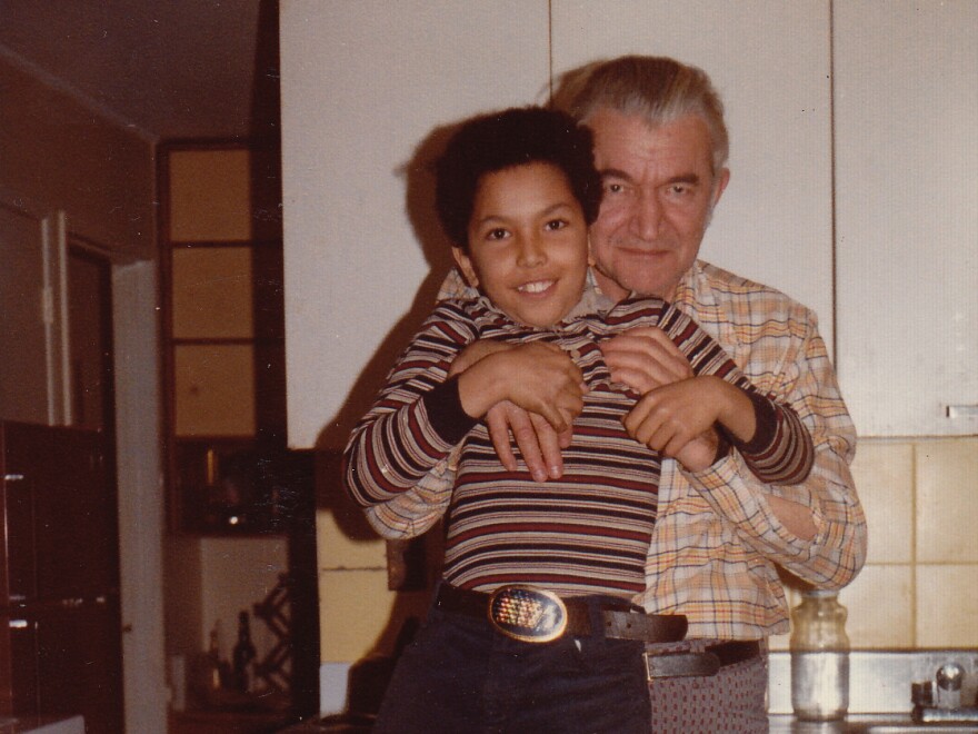 Nabil Ayers, shown with his maternal great-grandfather, writes, "As I get older, I can see pieces of my mother's family in myself."