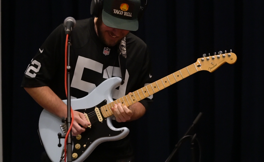 YaYa Biggs performing live in WNIJ's Studio A