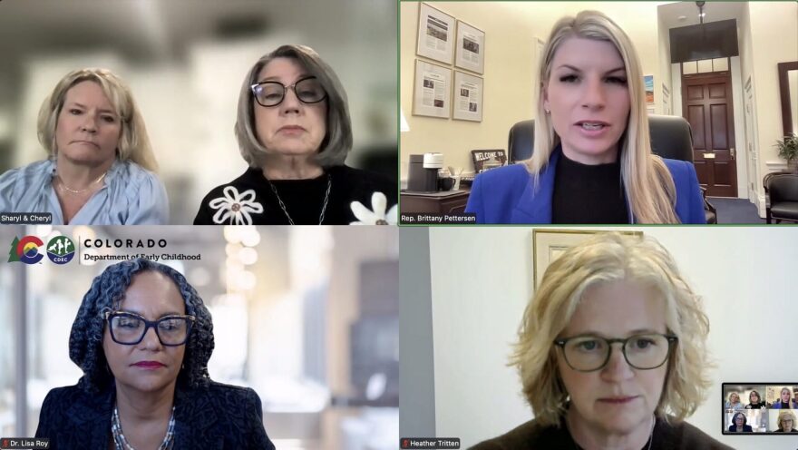 Four tiles each with a different person speaking on a zoom call.