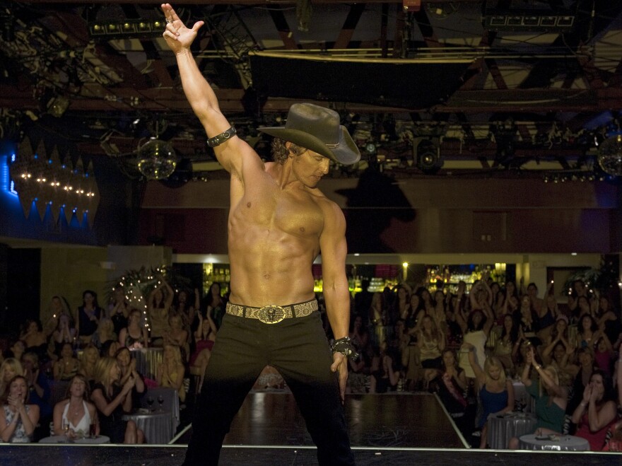 In 2012's <em>Magic Mike,</em> McConaughey brings a subtle, frightening darkness to the role of a strip-club owner with a sizable sleazy streak.