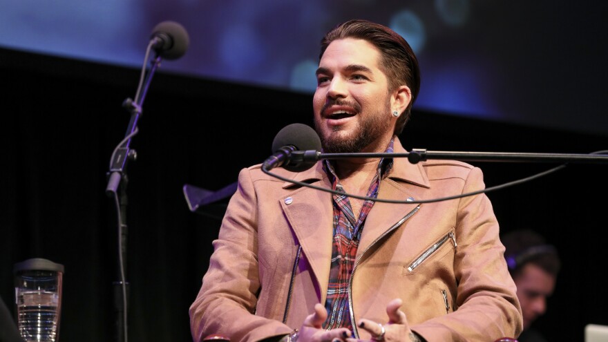 Adam Lambert appears on <em>Ask Me Another</em> at the Balboa Theatre in San Diego, California.