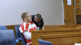Defendant Bryan Maclean Howard watches hearing proceedings in Marion County on Sept. 23, 2026. (Sam Rislin/WUFT News)