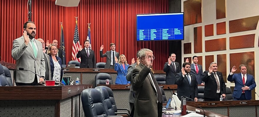 Indianapolis City-County Council swearing in. (Jill Sheridan WFYI)
