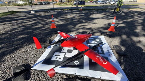 One of the drones used by Upstate University Hospital to deliver medications, supplies and more.