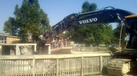 demolition on the old Sea Lion exhibit is underway at the Tulsa Zoo.