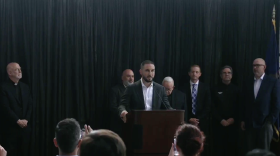 Dearborn Mayor Abdullah Hammoud speaks at a news conference ahead of a planned demonstration by anti-Muslim activist Jake Lang.