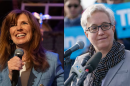 Left: Christine Drazan at her election night party on Tuesday, May 19, 2026. Right: Gov. Tina Kotek at her victory announcement on Nov. 10, 2022.
