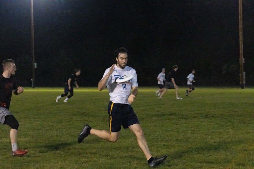 A player on the Pittsburgh Thunderbirds ultimate team practices on Thursday, June 3, 2021, ahead of their upcoming season.