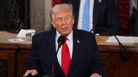 President Donald Trump delivers the State of the Union address to a joint session of Congress in the House chamber at the U.S. Capitol in Washington, Tuesday, Feb. 24, 2026. 
